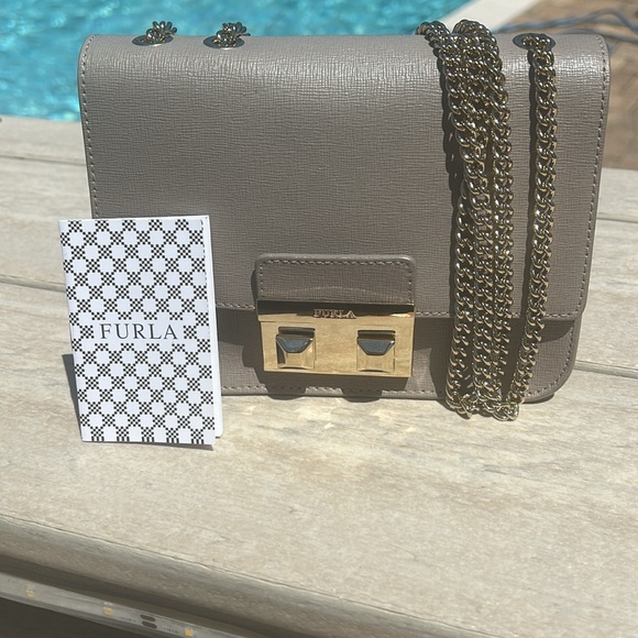 FURLA EUC Mini Bella Leather Crossbody/Shoulder Bag - Picture 8 of 8